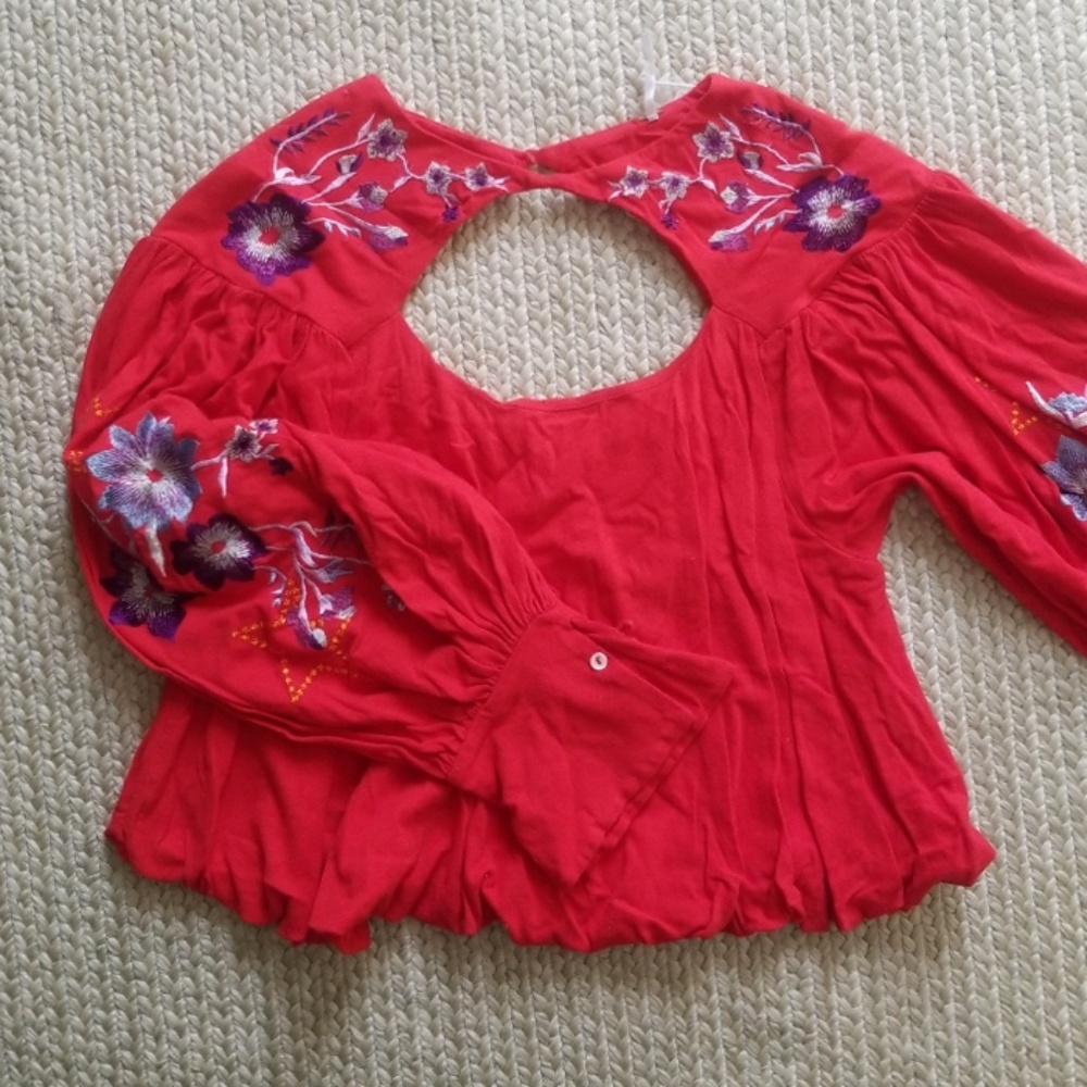 Free People embroidered top